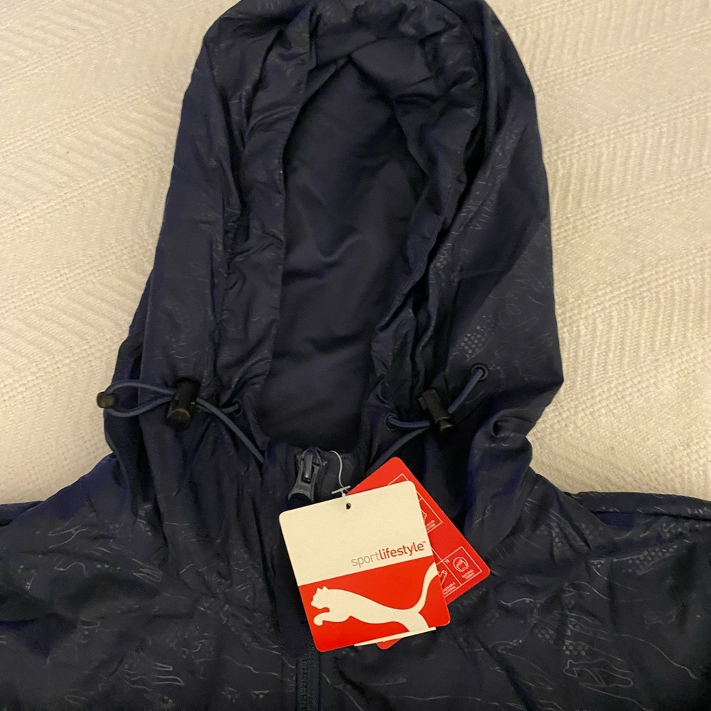 Puma Dark Blue Hooded zip up Jacket